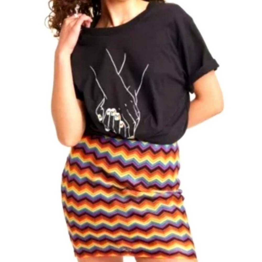 NEW Pride Chevron Bodycon Mini Skirt